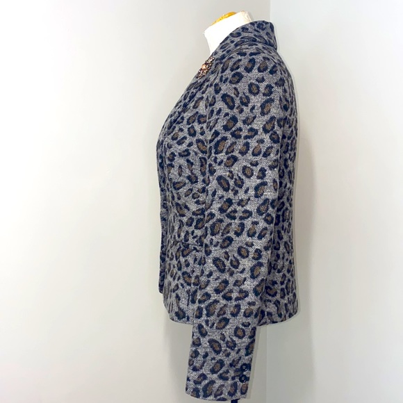 Ann Taylor LOFT Animal Cheetah Print One Button Blazer Jacket-Lined-Size Small - Picture 8 of 11